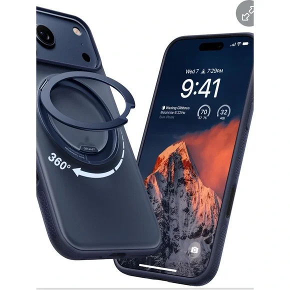 TORRAS Blue‎ Magnetic Case iPhone 17 Pro Max 360 Stand Military Grade Protection