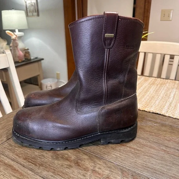 Wolverine Vibram Steel Toe Gore-Tex Work‎ Boots Waterproof Leather Brown 14M
