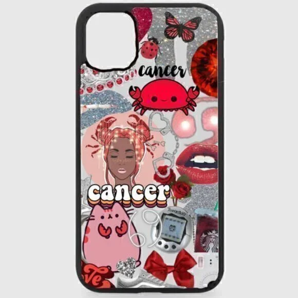 Red Cancer Zodiac Sign phone case