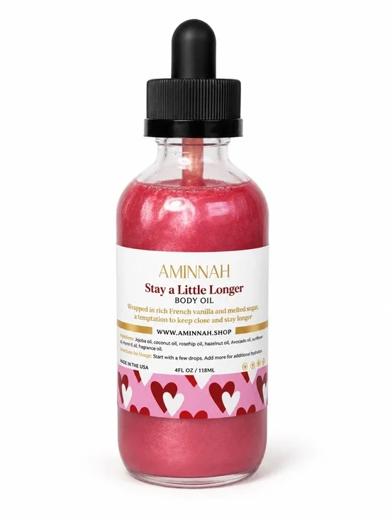 Aminnah New Stay a Little Longer Shimmer Body Oil Vanilla Sugar - Discontinued
