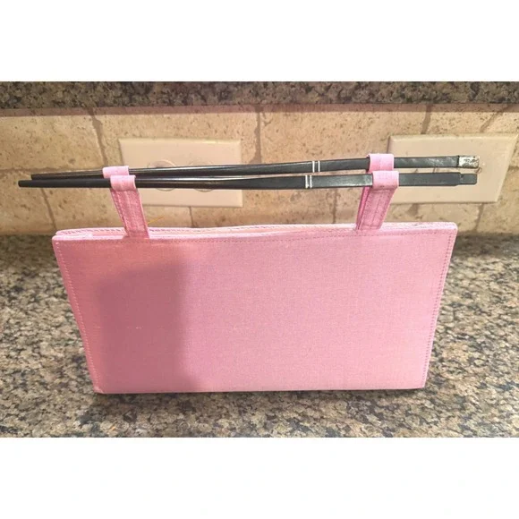 Shiraleah Clutch Pink Chopstick Handle Bag‎