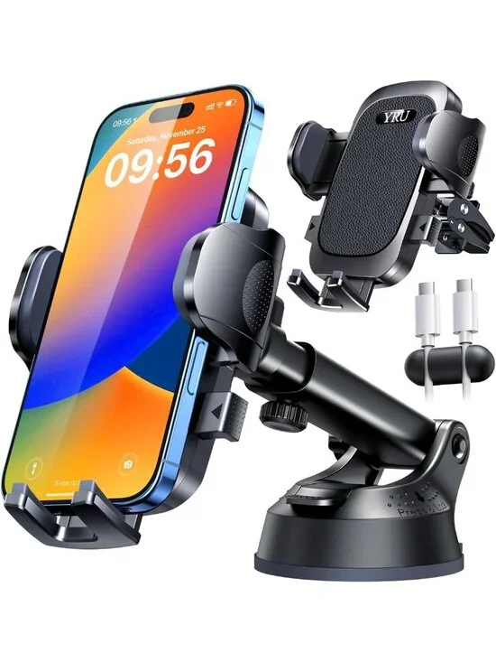 Military-Grade Car Phone Holder Mount for Dashboard & Vent - Universal Fit for