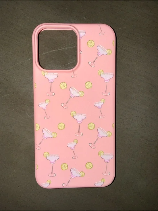 Pink Margarita Pattern Protective Phone Case
