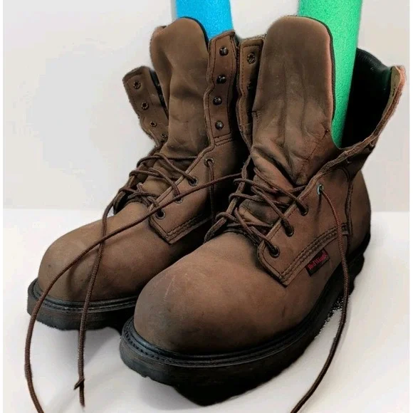 Mens Red‎ Wing ANSI Z41 PT99 MI/75 C/75 EH Brown Leather BOOTS  Size 11 D VG