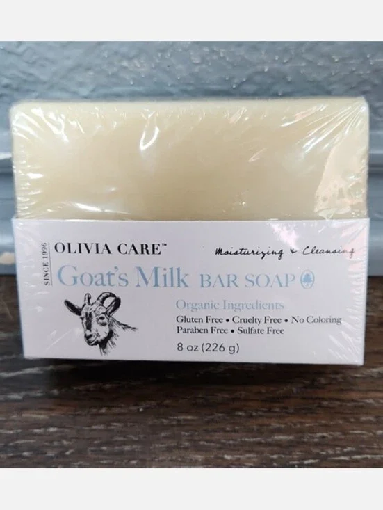 NWT Olivia Care Goat's Milk Bar Soap Organic Ingredients 8 oz