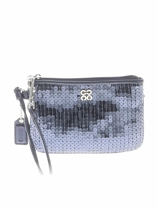 Coach silver special occasion sequin wristlet wallet with hangtag