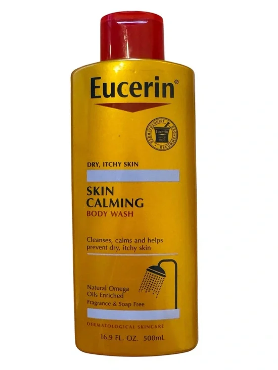 Eucerin Skin Calming Body Wash BIG BOTTLE 16.9 Fl Oz/500 ml