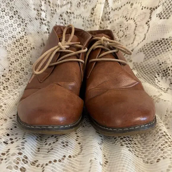 London Fog Men's US 12 M Blackburn Brown Leather Chukka Boots