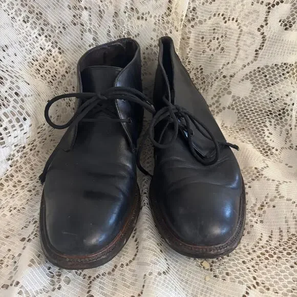 Johnston & Murphy 1850 Men's US 10.5 Black Leather Chukka Boots