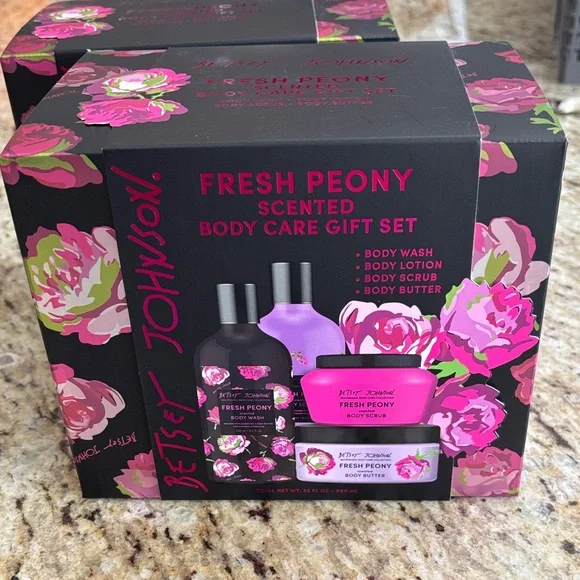 Betsey Johnson Fresh Peony Scented Body care gift Set Brand new