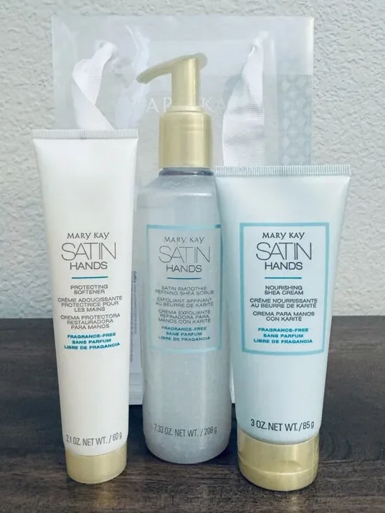 Mary Kay Satin Hands 3-pc Hand Care Lotion Scrub Set