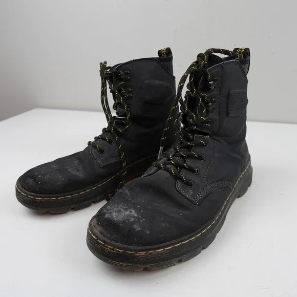 Dr. Martens Combs Tech II Boots Mens Size 11 Black Leather Lace Up Workwear
