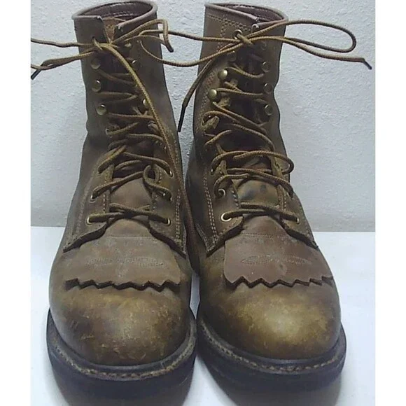 Ariat Heritage Lacer II Boots Oiled Brown Leather Western Work Men's  Sz 8.5D