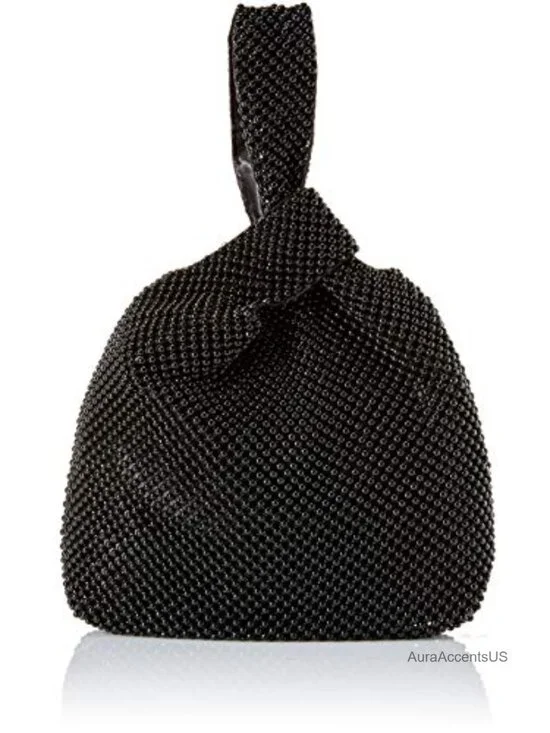 Mesh Pouch Evening Bag with Ring Handles