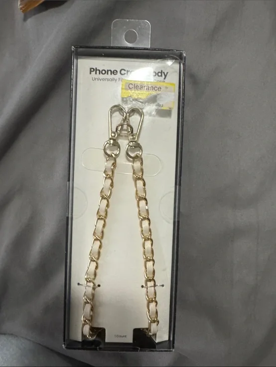 Gold Phone Chain Strap - Universal Phone Accessory