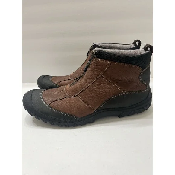 Clarks Archeo Mucker Zip Boot Brown Leather Front Zip Waterproof Insulate Men 14