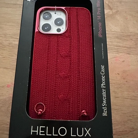Red Sweater Phone Case for iPhone 14 Pro Max