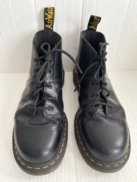 Dr. Martens Church Black Smooth Leather Boots Sz 11