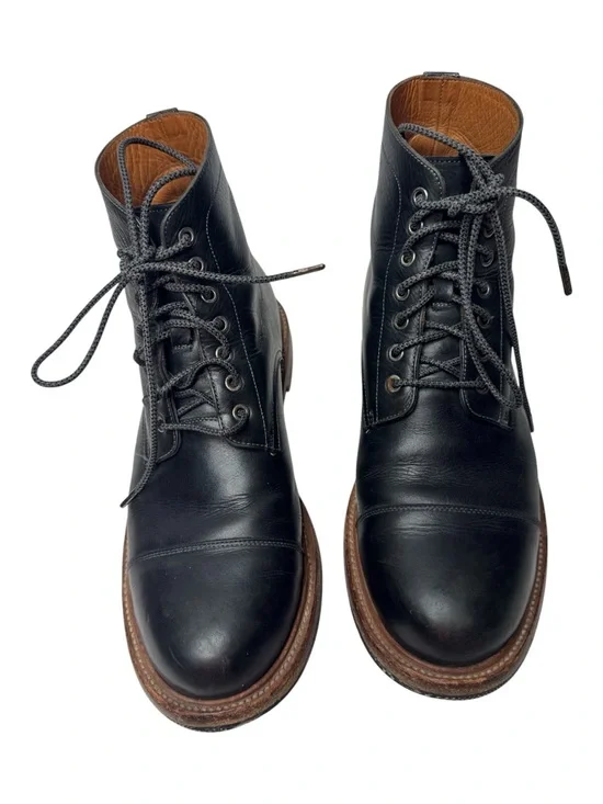 Ariat ATS Men’s Leather Black Lace Up Work Boots. Made In Mexico. Size 11.