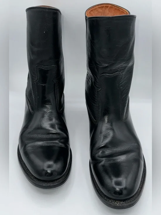 Bates Floataways Mid Calf Boots Tactical 9.5 Black Leather Pull On Vintage  AA23