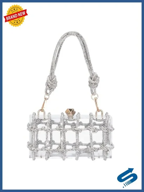 Acrylic Rhinestone Clutch Purse Evening Bag Wedding Party