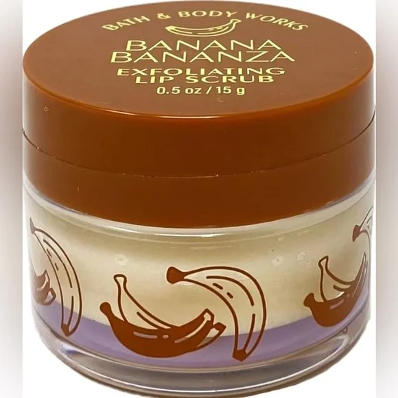 Bath & Body Works Banana Nanaza Exfoliating Lip Scrub NEW 0.5oz/15g
