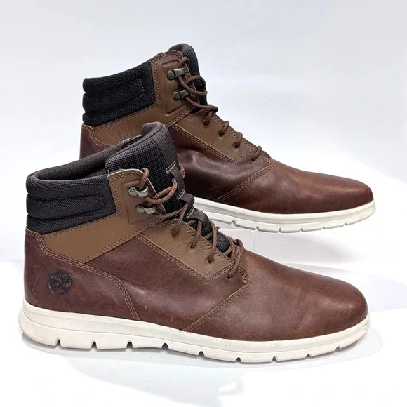 Timberland Boots Men's Size 13 Toffee Brown Leather Parker Street Sneaker‎ Shoes