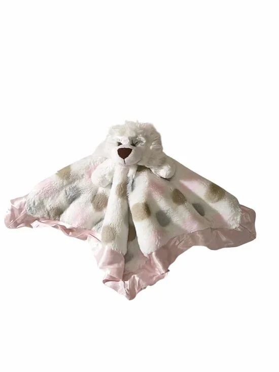 2017 Little Giraffe Lion Polka Dot Pink Satin Lovey Security Blanket 16