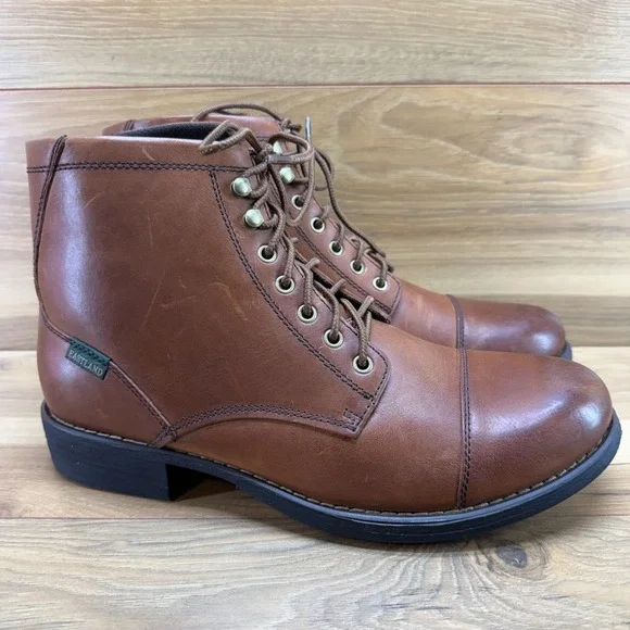Eastland High Fidelity Boots Mens 11.5 D Brown Leather Cap Toe Business Casual