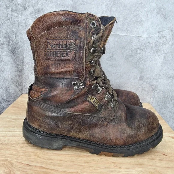 Northlake Boots Mens 10 Wide Brown Leather Hunting Goretex Thinsulate 1000