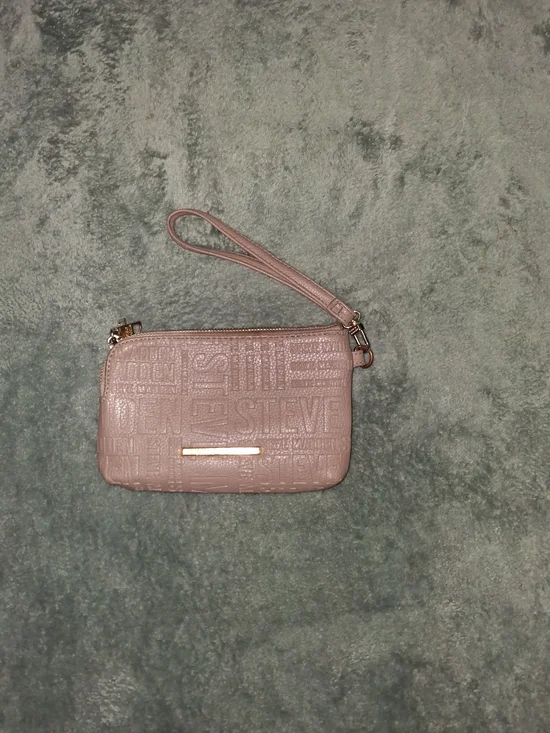 Steve Madden Pink Embossed Wristlet Clutch