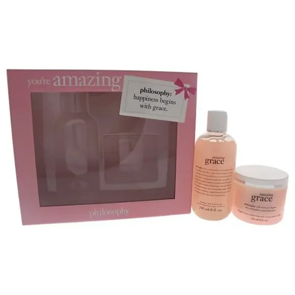 Philosophy Amazing Grace Gift Set 2 pc 8/4 oz Hydrating Shower Gel & Body Creme