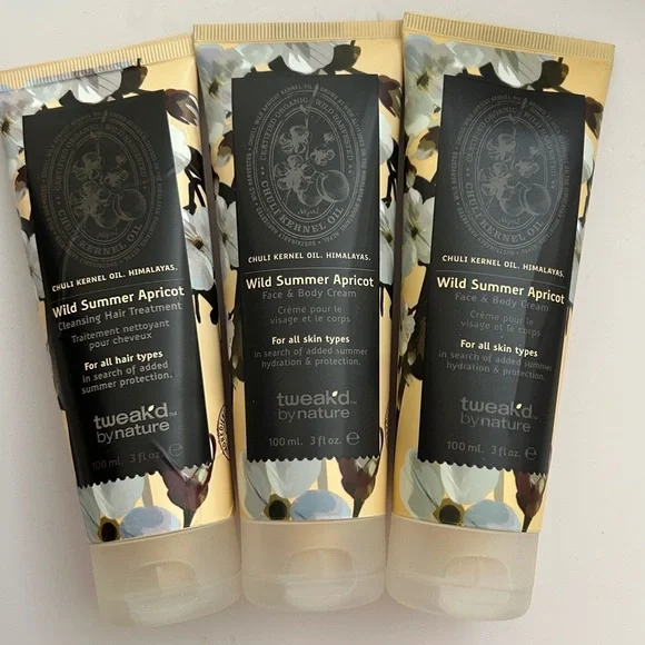 Tweakd Wild Summer Apricot Face & Body Cream TRIO | 3 fl.oz. each | SEALED