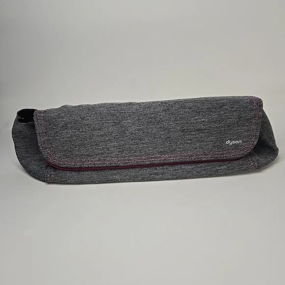 Dyson Air Wrap Travel‎ Storage Bag Magnetic Closure Grey Fuchsia Black Interior