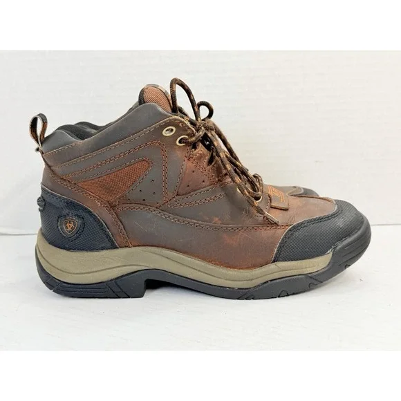 Ariat Terrain ATS Hiking Boots Brown Leather Men's 7.5D Style 10016378