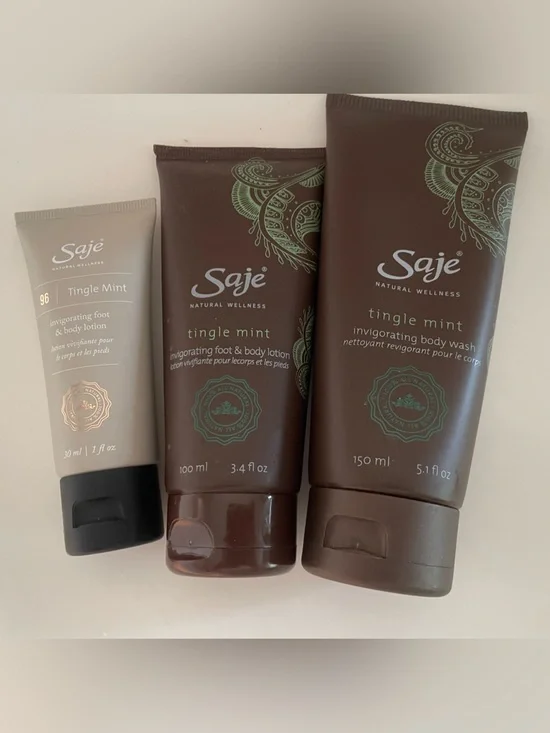 Saje Tingle Mint Body Care Set