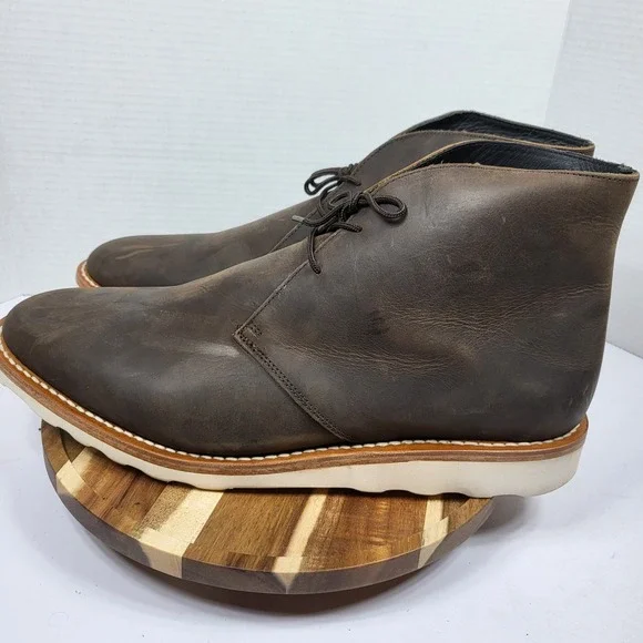 Thursday Boot Co Scout Chukka Mens 16 Brown Good Leather Wedge Sole Boot