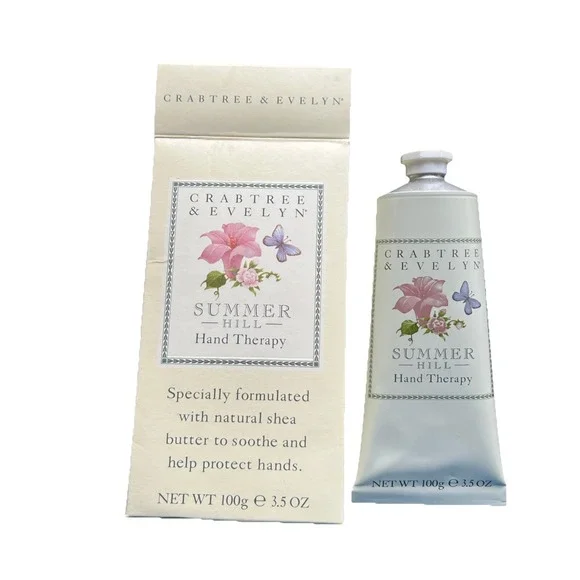 Crabtree and Evelyn Summer Hill Hand Therapy Cream‎ Lotion 3.4 oz  100 ml NIB