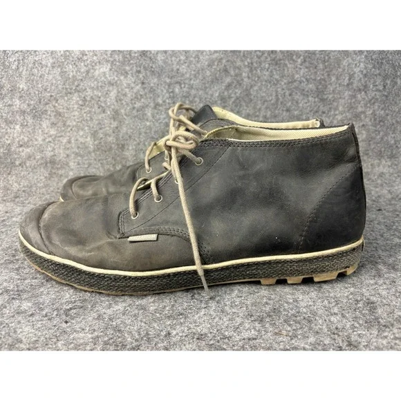 Palladium Chukka Boots Mens 13 Black Leather Lace Up Mid Top 02840056