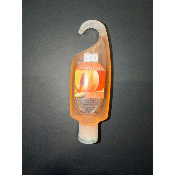 Avon Naturals Refreshing Peach Shower Gel 5oz Body Wash‎ Hook Bottle New Sealed