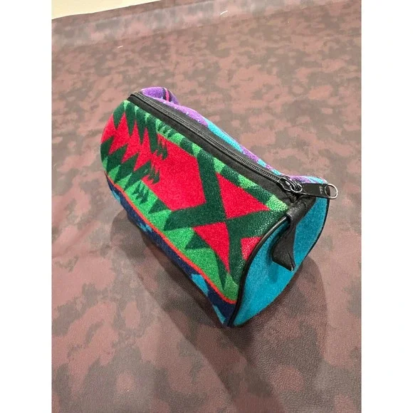 Pendleton High Grade Westernwear Wool Southwestern Geometric Toiletry Bag USA