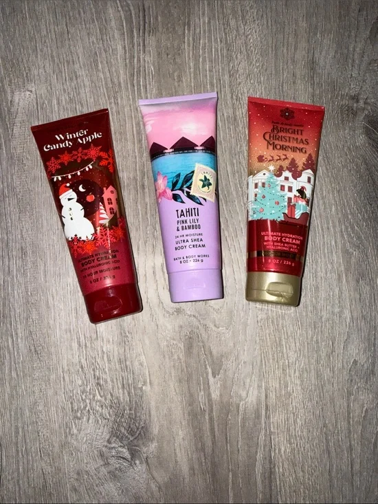Bath & Body Works Pink Tahiti Pink Lily & Bamboo Ultra Shea Body Cream - Pink
