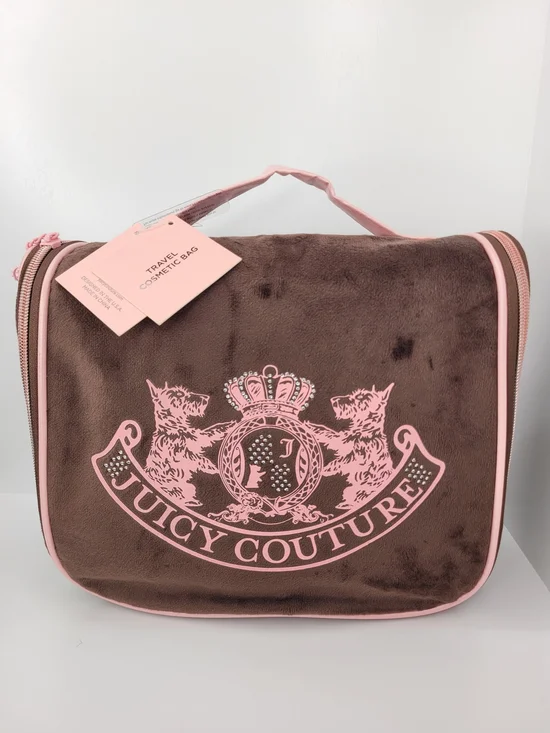 👉✨️ Juicy Couture Brown & Pink Travel Cosmetic Bag