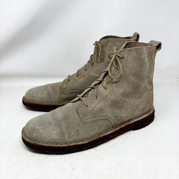 Clarks Originals Desert Mali Mens Size 13 Taupe Suede Chukka Boots Crepe Sole
