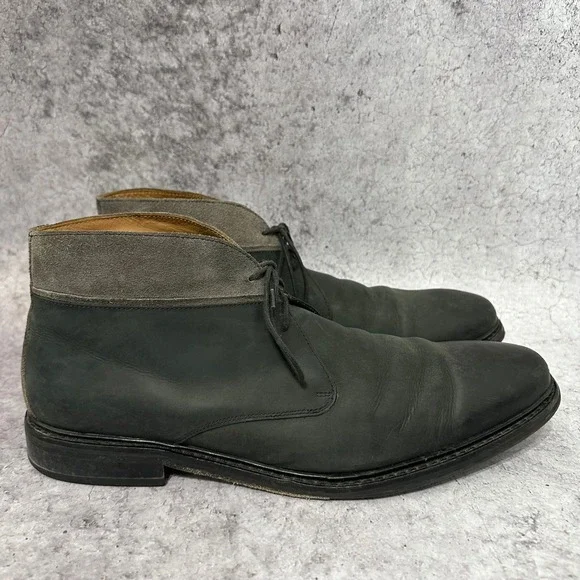 Cole Haan Williams Welt Chukka II Mens 14 Black Gray Suede Leather Boots C24573