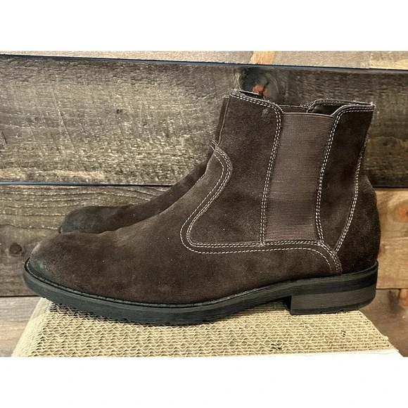 G.‎ H. Bass Men's Malone Brown Suede Chelsea Boots Size 10 M