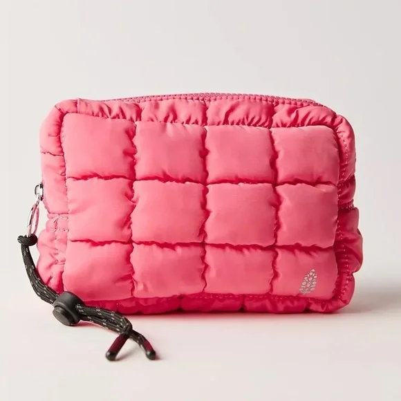 FP Movement by Free People Quilted Mini Case Bubblegum Pink NWT