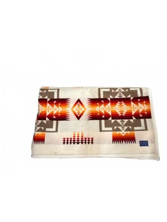 Vintage Pendleton Chief Joseph Wool Blanket Beaver State Oregon USA 64x80 EUC