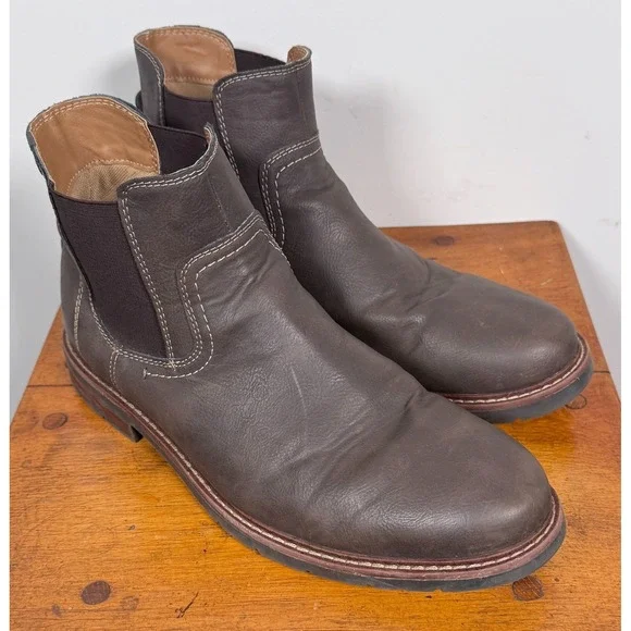 Dockers Ransom Chelsea Boots Style # 90-43938 Brown Faux Leather Mens - 12 M
