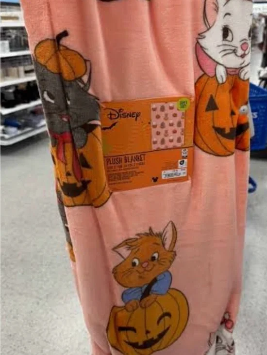 Disney Pink Pumpkin Character Plush Throw Blanket
